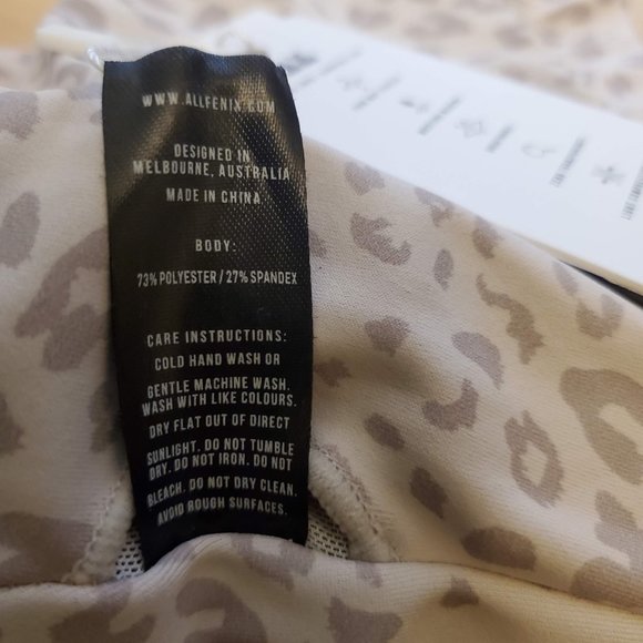 ALLFENIX Women’s Cheetah Dark Stone Sports Bra in Sand Color - (Size M) - Picture 12 of 12